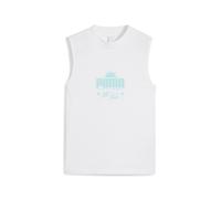 PUMA Canotta grafica Palm Resort da donna, Abbigliamento, Bianco, XL XL