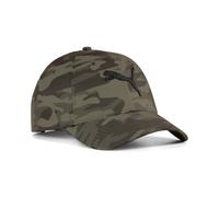 PUMA Cappellino da Baseball con Stampa Essentials Elevated OneSize, Olive Camo Green