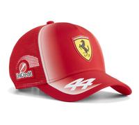 PUMA Scuderia Ferrari F1 2026 Cappellino Trucker Bambino Lewis Hamilton - Rosso - Taglia Unica