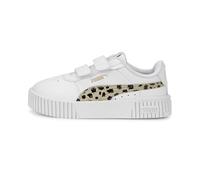 PUMA Carina 2.0 Animal Sneakers Babys, Scarpe da Ginnastica Bimba 0-24, White-Granola-Black-Gold, 22 EU
