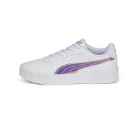 PUMA Carina 2.0 Holo Jr Sneaker Bambina, Puma White Puma Silver, 38 EU