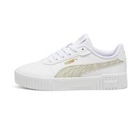PUMA Carina 2.0 Zebra Jr, Sneaker, White-Desert Dust Gold, 37.5 EU