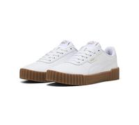 PUMA Carina 3.0 - Scarpe da Ginnastica Femmina, PUMA White-PUMA Gold-Gum,