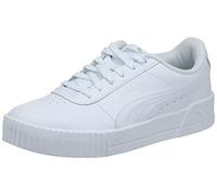 PUMA Carina L, Scarpe da Ginnastica Basse Donna, Puma White Puma White Puma Argento, 38.5 EU