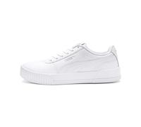 PUMA Carina L, Scarpe da Ginnastica Basse Donna, Puma White Puma White Puma Silver, 42.5 EU