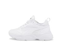 PUMA Cassia, Scarpe Da Ginnastica Donna, Puma White Puma White Puma Team Gold, 38.5 EU