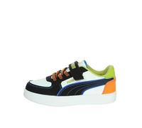 PUMA CAVEN 2.0 STARBLITZ AC+ PS, Scarpe da Ginnastica, White-Sea Kelp-Orange GLO, 34 EU