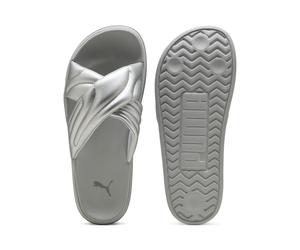 PUMA Ciabatte metallizzate con platform Leadcat da donna, Scarpe, Grigio, 42 42