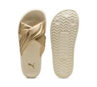 PUMA Ciabatte metallizzate con platform Leadcat da donna, Scarpe, Oro/Light Sand, 42 42