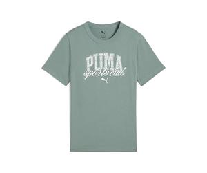 PUMA Class Graphic Tee B, Magliette Bambino, Green Moon, 128