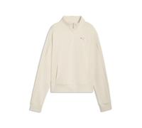 Puma Felpa da donna Class con zip corta taglio morbido Bianco L