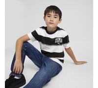PUMA Class Striped Tee Youth, Abbigliamento, Nero, 15-16Y 15-16Y