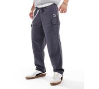 Puma Classics - Pantaloni cargo grigi-Grigio S