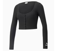 Puma Classics Top Corto Riggido Nero Taglia Plus UK 2XL XXL (DRP4-19)