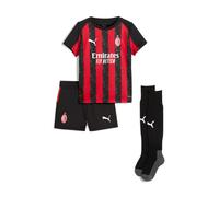Puma Ac Milan Mini 25/26 Home Short Sleeve Junior Set Rosso 3-4 Years Ragazzo