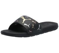 PUMA Cool Cat 2.0 Slide Sandal, Ciabatta Donna, Toss Nero-Oro Metallizzato, Argento, 36 EU