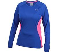 Puma - Core di Run L/S Tee w Maglietta da Donna, Donna, Core-Run L/S Tee W, True Blue-Knockout Pink, L