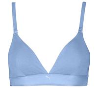 PUMA Cotton Triangle Top Corto, Azzurro, M Donna