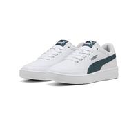 PUMA Court Classic Clean JR Sneaker, Bianco-Verde Terreno, 3.5 UK, Puma Terreno Bianco Verde, 36 EU