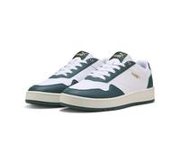 Puma Court Classic - Scarpe da Ginnastica Unisex, Puma White-Dark Myrtle-Puma Gold,