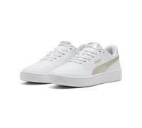 PUMA Court Lally Metallic Whisper Sneaker, da Donna, Oro Bianco, 37,5, Puma Bianco PUMA Oro, 37.5 EU