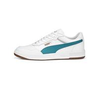 PUMA Court Ultra, Scarpe da Ginnastica Unisex-Adulto, White-Green Lagoon Gold, 36 EU
