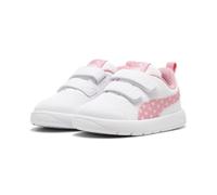 PUMA COURTFLEX V3 Dotty V Inf, Sneaker Bimba 0-24, White-PINKSCAPE-Silver Mist, 20.5 EU