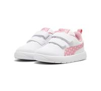 PUMA COURTFLEX V3 Dotty V Inf, Sneaker Bimba 0-24, White-PINKSCAPE-Silver Mist, 26 EU