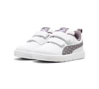 PUMA COURTFLEX V3 Dotty V Inf, Sneaker Bimba 0-24, White-Plum Jam-Light Moss, 21 EU