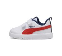 PUMA Courtflex V3 Sneakers Toddlers, Scarpe, Bianco/Fierce Rosso/Persian Blu, 26 26