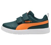 PUMA COURTFLEX V3 V PS, Sneaker, Green Terrain-Orange GLO White, 31.5 EU