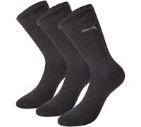 PUMA Crew, Calzini Unisex - Adulto, Anthracite, 35-38 (Pacco da 3)