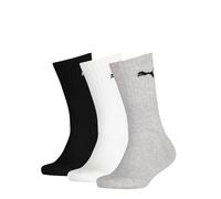 Puma Calzini Crew Unisex Bambini e Ragazzi Grigio Bianco Nero 31-34 (Pacco da 3)