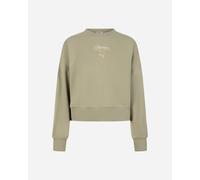 Puma Cropped W - Felpa - Donna - Verde M