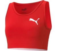 Puma Cross the Line Crop Top W 2.0 Canotte e Top L Rosso