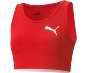 Puma Cross the Line Crop Top W 2.0 Canotte e Top L Rosso
