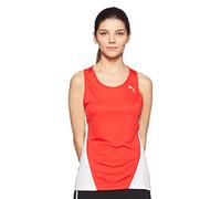 Puma Cross The Line Singlet W, Top Donna, Rosso/Bianco, 10