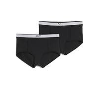 PUMA Culotte a vita alta da donna (confezione doppia), Abbigliamento, Nero, S S