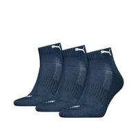 PUMA CUSHIONED QUARTER 3P, Calzini, Unisex - Adulto, Navy - New, 35-38