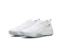 PUMA Eliminate Nitro 4, Scarpe da Ginnastica per Ambienti Interni Unisex-Adulto, White Silver, 44.5 EU