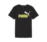 Puma T-shirt con logo bicolore Essentials+ per ragazzi PUMA Black Lime Sheen Green | Puma 7 - 8 ANNI