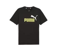 PUMA Ess+ 2 col Logo Tee, Uomo, Lucido Nero-Lime, L