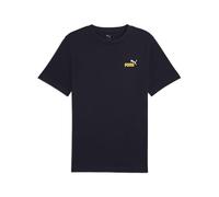 Puma Maglietta Ess 2 Color Small No.1 Logo Unisex Adulto New Navy S