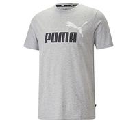 PUMA Ess+ 2 T-Shirt Logo col Grigio Chiaro Erica