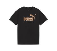 PUMA Ess Animal Logo Infill Tee G, Magliette Bambina, PUMA Black, 152