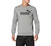 PUMA Ess Big Logo Crew FL, Felpa Men's, Medium Gray Heather
