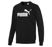 PUMA Ess Elevated Crew FL, Sudore Uomo, Black, S