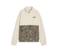 Puma - Ess Graphic Animal Relaxed Half-Zip Crew Bianco - Abbigliamento M Bianco