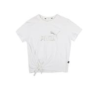 Puma Ess+ Logo Knotted Tee G - Tee Ragazze, Puma White,