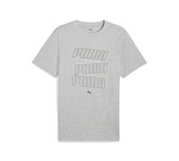 PUMA Ess Logo Lab Hog Tee, Magliette Unisex - Adulto, Light Gray Heather,